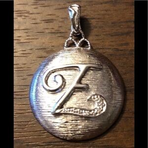 COPY - 006 STERLING SILVER-LETTER Z pendant- silver marked 825- new no tag